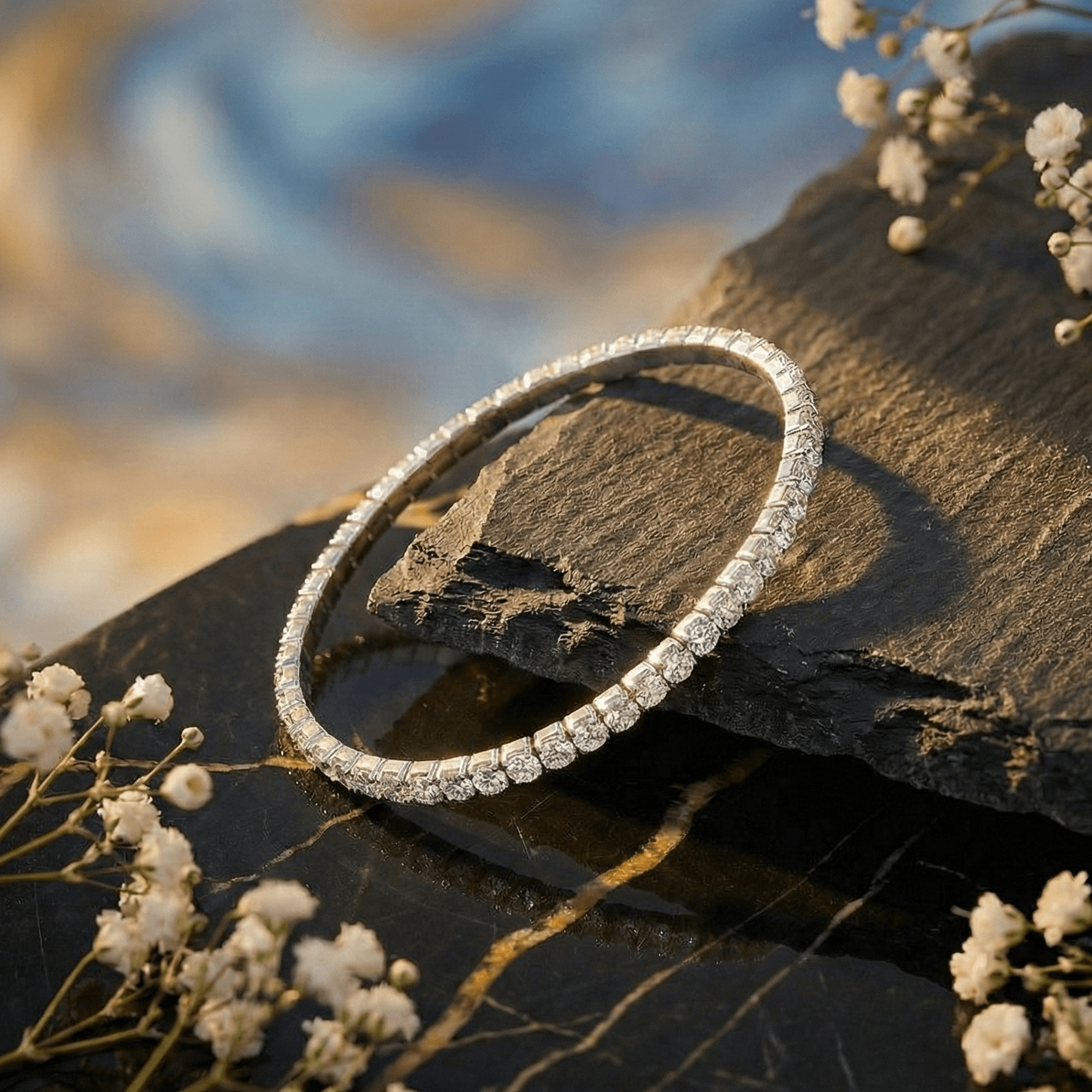 Diamond studded bracelet